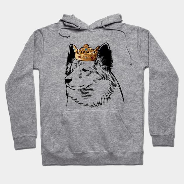 Icelandic Sheepdog King Queen Wearing Crown Hoodie by millersye